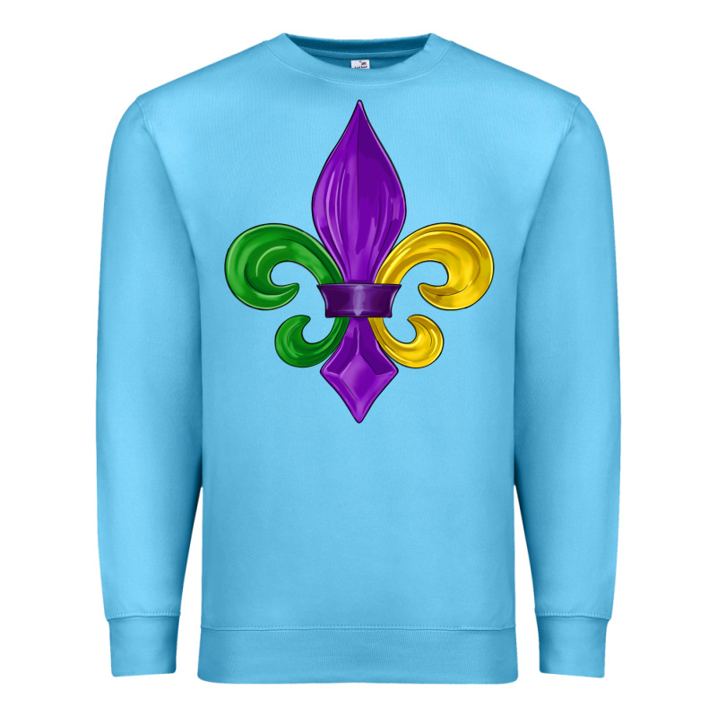 Mardi Gras Fleur De Lis Premium Sweatshirt by LillyAllenDesigns | Teevron