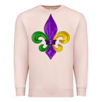 Pale Pink mardi gras fleur de lis Premium Sweatshirt - LillyAllenDesigns