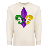 Sandshell mardi gras fleur de lis Premium Sweatshirt - LillyAllenDesigns