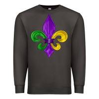 Smoke mardi gras fleur de lis Premium Sweatshirt - LillyAllenDesigns