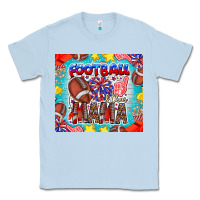 Dusty Blue Football Mama Classic Tee - CowhideDigitalArt