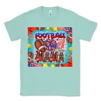 Seafoam Football Mama Classic Tee - CowhideDigitalArt