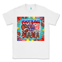 White Football Mama Classic Tee - CowhideDigitalArt