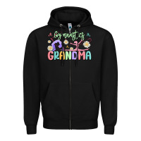 Black gymnastics grandma Zipper Hoodie - MaliasSmallBusiness