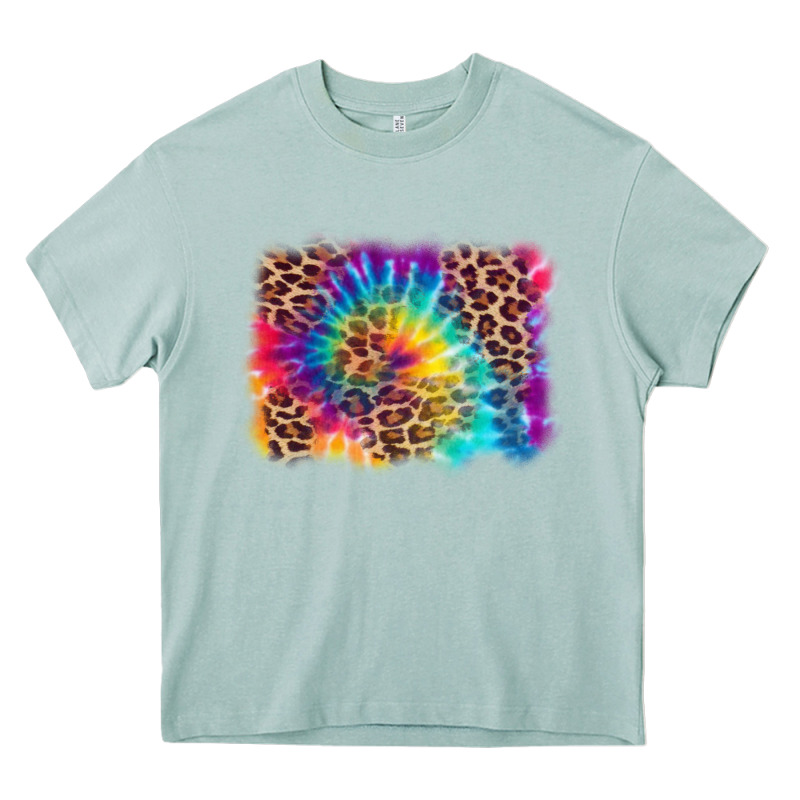 Leopard Tie Dye Background Heavy Core Tee by Zillion Design Studio | Teevron
