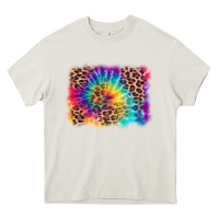 Cream leopard tie dye background Heavy Core Tee - Zillion Design Studio
