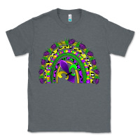 Charcoal Heather mardi gras rainbow Classic Tee - AdoDesignShop