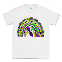 White mardi gras rainbow Classic Tee - AdoDesignShop