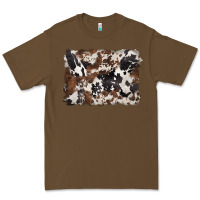 Cacao black and brown cowhide background Premium Tee - BarkalooDesign