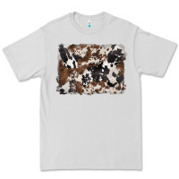 Dove Grey black and brown cowhide background Premium Tee - BarkalooDesign