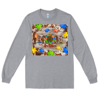 Heather Grey autism mom Long Sleeve Tee - BarkalooDesign