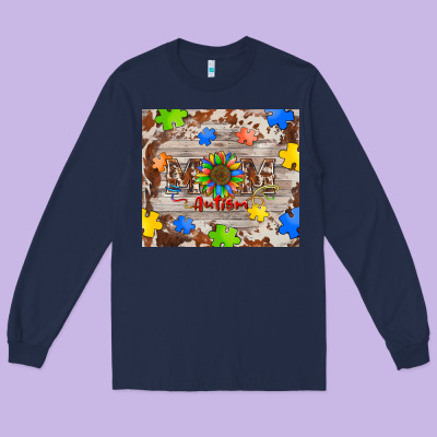 Autism Mom Long Sleeve Tee Designed By Barkaloodesign