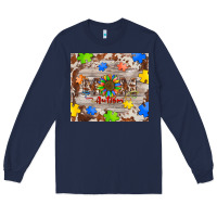 Navy autism mom Long Sleeve Tee - BarkalooDesign