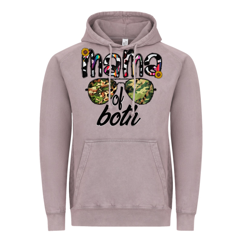 Mama Of Both Vintage Hoodie by CowhideDigitalArt | Teevron
