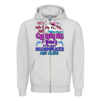 Dove Grey we're more than just cruising friends Zipper Hoodie - MaliasSmallBusiness