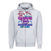 Heather Grey we're more than just cruising friends Zipper Hoodie - MaliasSmallBusiness