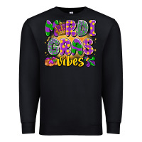 Black mardi gras vibes Premium Sweatshirt - LillyAllenDesigns