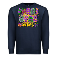 Navy mardi gras vibes Premium Sweatshirt - LillyAllenDesigns