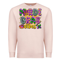 Pale Pink mardi gras vibes Premium Sweatshirt - LillyAllenDesigns
