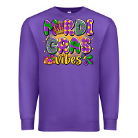 Purple mardi gras vibes Premium Sweatshirt - LillyAllenDesigns