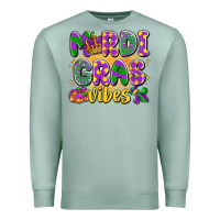 Seafoam mardi gras vibes Premium Sweatshirt - LillyAllenDesigns
