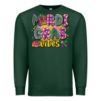 Sports Green mardi gras vibes Premium Sweatshirt - LillyAllenDesigns