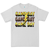 Dove Grey game day game day softball lightning bolt Premium Tee - Zillion Design Studio