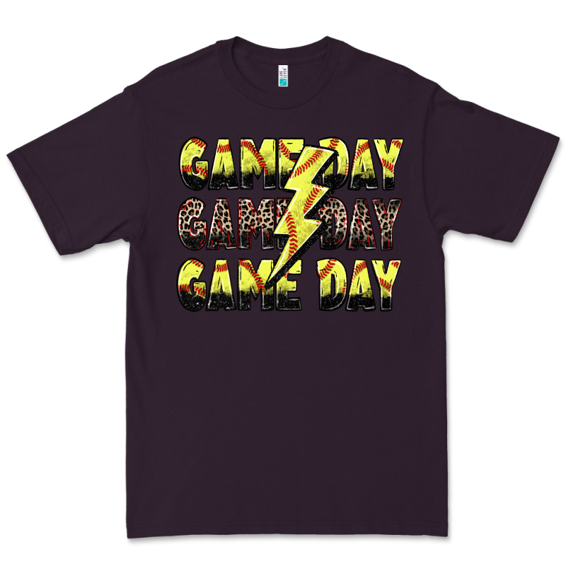 Game Day Game Day Softball Lightning Bolt Premium Tee by Zillion Design Studio | Teevron