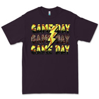 Plum game day game day softball lightning bolt Premium Tee - Zillion Design Studio