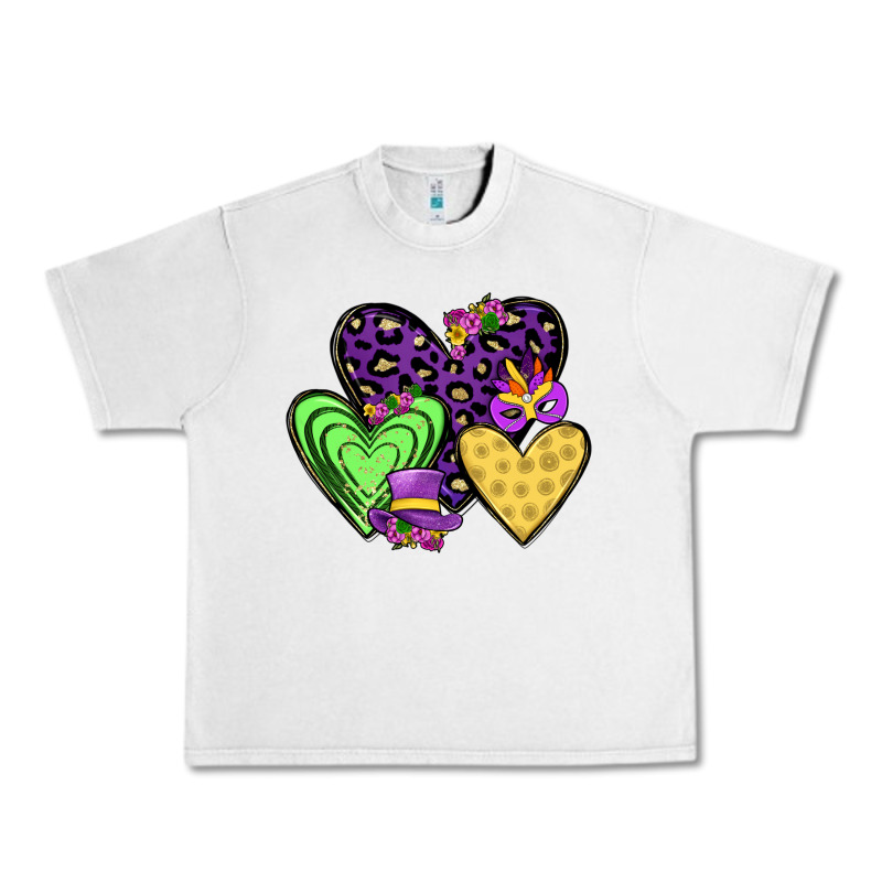 Hearts Mardi Gras Urban Heavy Tee by JahusDesignShop | Teevron