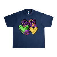 Navy hearts mardi gras Urban Heavy Tee - JahusDesignShop