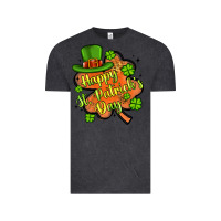 Vintage Black happy st patrick s day shamrock Vintage Tee - Artiststas