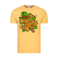 Vintage Mustard happy st patrick s day shamrock Vintage Tee - Artiststas