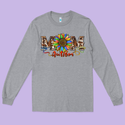 Autism Mom Long Sleeve Tee Designed By Barkaloodesign