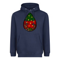 Navy Christmas  teardrop Heavyweight Hoodie - BundleAndBundleShop