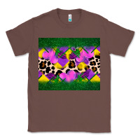 Chestnut mardi gras Leopard and heart Classic Tee - AdoDesignShop