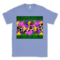 Colony Blue mardi gras Leopard and heart Classic Tee - AdoDesignShop