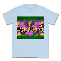 Dusty Blue mardi gras Leopard and heart Classic Tee - AdoDesignShop