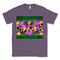 Lavender mardi gras Leopard and heart Classic Tee - AdoDesignShop