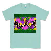 Seafoam mardi gras Leopard and heart Classic Tee - AdoDesignShop