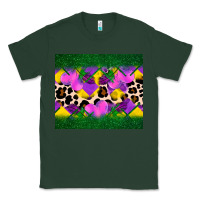 Sports Green mardi gras Leopard and heart Classic Tee - AdoDesignShop