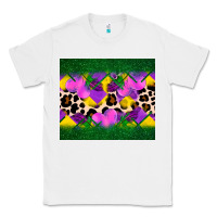 White mardi gras Leopard and heart Classic Tee - AdoDesignShop
