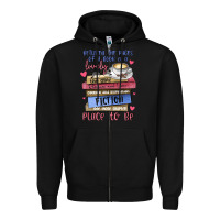 Black between the pages of a book is lovely place to be Zipper Hoodie - MaliasSmallBusiness