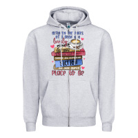 Heather Grey between the pages of a book is lovely place to be Zipper Hoodie - MaliasSmallBusiness