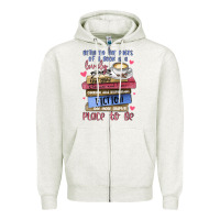 Oatmeal Heather between the pages of a book is lovely place to be Zipper Hoodie - MaliasSmallBusiness