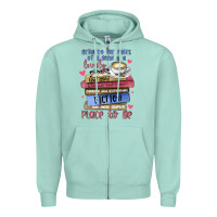 Seafoam between the pages of a book is lovely place to be Zipper Hoodie - MaliasSmallBusiness