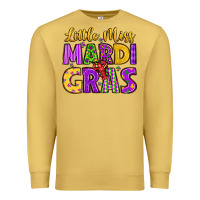 Antique Gold little miss mardi gras Premium Sweatshirt - LillyAllenDesigns