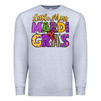 Heather Grey little miss mardi gras Premium Sweatshirt - LillyAllenDesigns