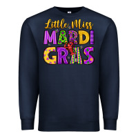 Navy little miss mardi gras Premium Sweatshirt - LillyAllenDesigns