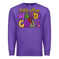 Purple little miss mardi gras Premium Sweatshirt - LillyAllenDesigns